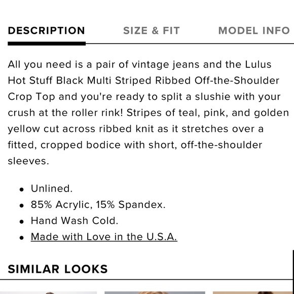 STRIPED RIBBED OFF-THE-SHOULDER CROP TOP - Picture 3 of 3